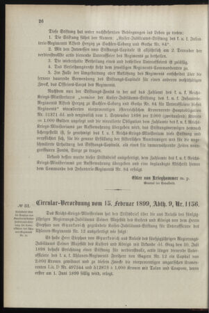 Verordnungsblatt für das Kaiserlich-Königliche Heer 18990218 Seite: 2