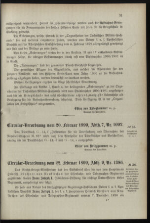 Verordnungsblatt für das Kaiserlich-Königliche Heer 18990225 Seite: 7