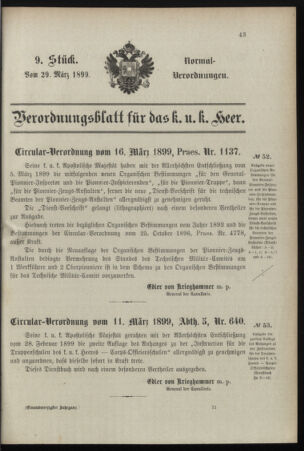 Verordnungsblatt für das Kaiserlich-Königliche Heer