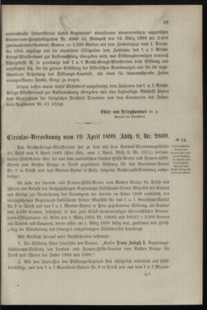 Verordnungsblatt für das Kaiserlich-Königliche Heer 18990428 Seite: 3