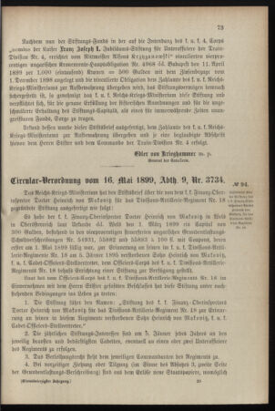 Verordnungsblatt für das Kaiserlich-Königliche Heer 18990526 Seite: 3