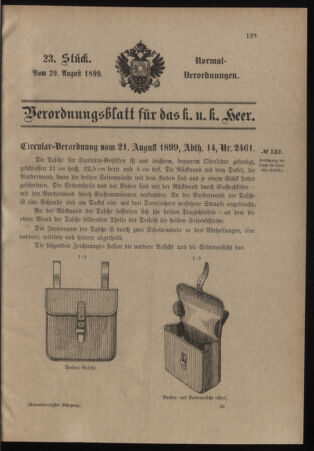 Verordnungsblatt für das Kaiserlich-Königliche Heer 18990829 Seite: 1