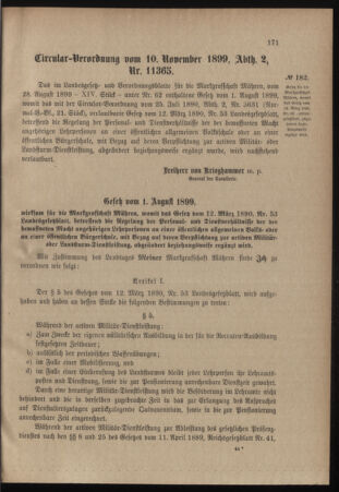 Verordnungsblatt für das Kaiserlich-Königliche Heer 18991121 Seite: 7