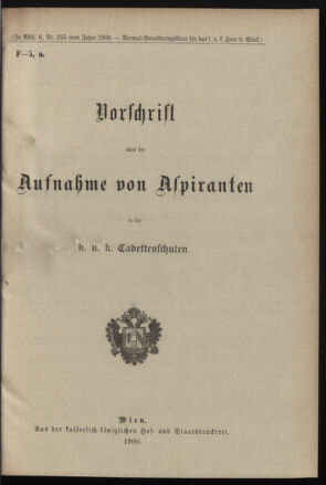 Verordnungsblatt für das Kaiserlich-Königliche Heer 19000301 Seite: 5