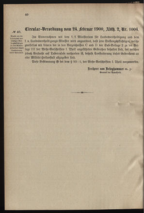 Verordnungsblatt für das Kaiserlich-Königliche Heer 19000312 Seite: 22