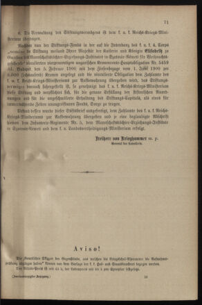 Verordnungsblatt für das Kaiserlich-Königliche Heer 19000405 Seite: 5