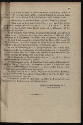 Verordnungsblatt für das Kaiserlich-Königliche Heer 19000418 Seite: 3