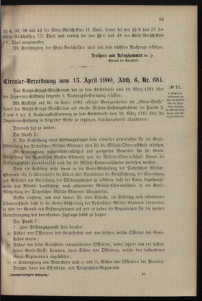 Verordnungsblatt für das Kaiserlich-Königliche Heer 19000425 Seite: 5