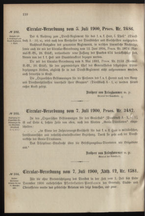 Verordnungsblatt für das Kaiserlich-Königliche Heer 19000713 Seite: 2