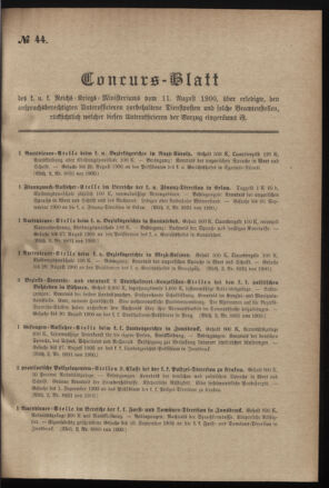 Verordnungsblatt für das Kaiserlich-Königliche Heer 19000811 Seite: 5