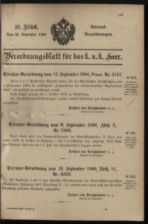 Verordnungsblatt für das Kaiserlich-Königliche Heer