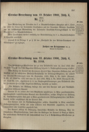 Verordnungsblatt für das Kaiserlich-Königliche Heer 19001102 Seite: 3