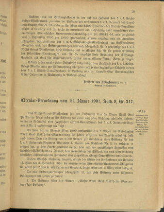 Verordnungsblatt für das Kaiserlich-Königliche Heer 19010126 Seite: 13