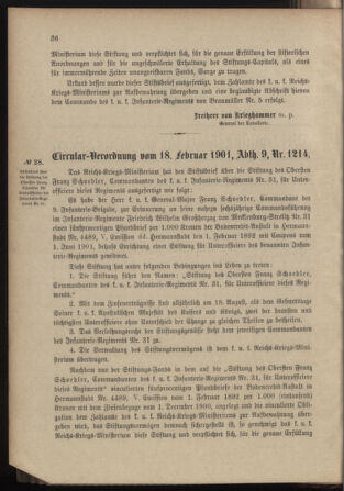 Verordnungsblatt für das Kaiserlich-Königliche Heer 19010226 Seite: 2