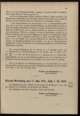 Verordnungsblatt für das Kaiserlich-Königliche Heer 19010515 Seite: 3