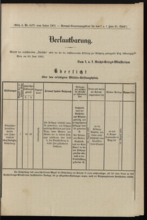 Verordnungsblatt für das Kaiserlich-Königliche Heer 19010709 Seite: 3