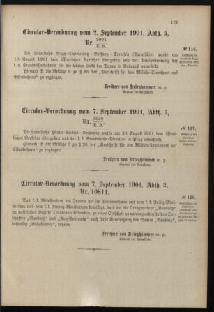 Verordnungsblatt für das Kaiserlich-Königliche Heer 19010912 Seite: 7