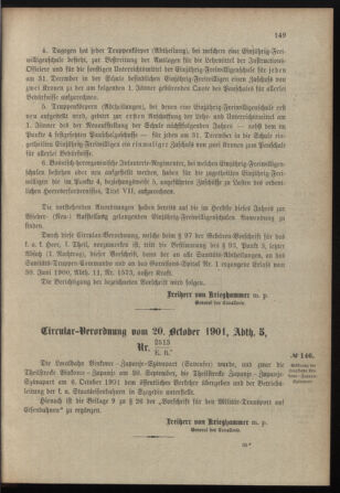 Verordnungsblatt für das Kaiserlich-Königliche Heer 19011109 Seite: 3