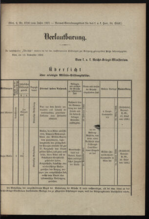 Verordnungsblatt für das Kaiserlich-Königliche Heer 19011120 Seite: 3