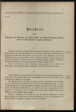 Verordnungsblatt für das Kaiserlich-Königliche Heer 19011220 Seite: 7