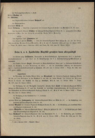 Verordnungsblatt für das Kaiserlich-Königliche Heer 19020117 Seite: 15