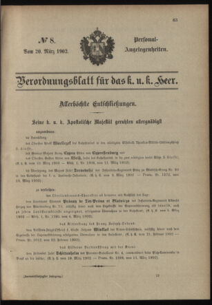 Verordnungsblatt für das Kaiserlich-Königliche Heer 19020320 Seite: 7