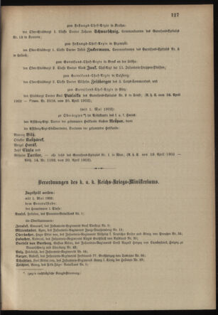 Verordnungsblatt für das Kaiserlich-Königliche Heer 19020428 Seite: 5