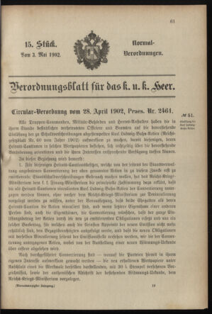 Verordnungsblatt für das Kaiserlich-Königliche Heer 19020503 Seite: 9