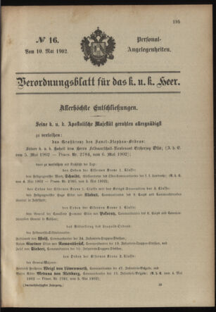 Verordnungsblatt für das Kaiserlich-Königliche Heer 19020510 Seite: 9