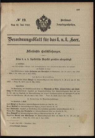 Verordnungsblatt für das Kaiserlich-Königliche Heer 19020610 Seite: 25