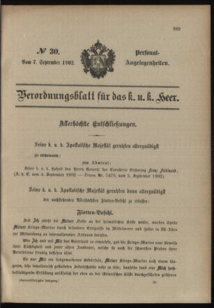 Verordnungsblatt für das Kaiserlich-Königliche Heer 19020907 Seite: 3