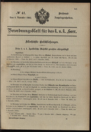 Verordnungsblatt für das Kaiserlich-Königliche Heer 19021108 Seite: 15