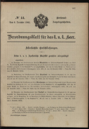 Verordnungsblatt für das Kaiserlich-Königliche Heer 19021206 Seite: 9