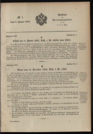 Verordnungsblatt für das Kaiserlich-Königliche Heer 19030109 Seite: 7