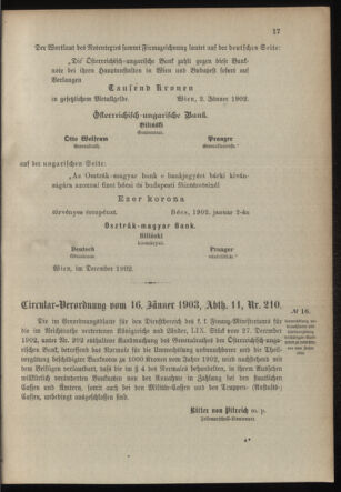 Verordnungsblatt für das Kaiserlich-Königliche Heer 19030124 Seite: 11