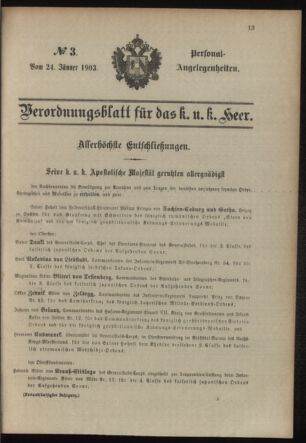 Verordnungsblatt für das Kaiserlich-Königliche Heer 19030124 Seite: 21