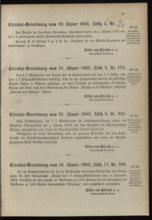 Verordnungsblatt für das Kaiserlich-Königliche Heer 19030124 Seite: 7