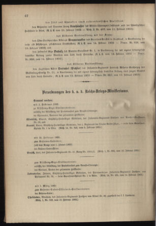 Verordnungsblatt für das Kaiserlich-Königliche Heer 19030219 Seite: 22