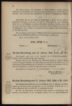 Verordnungsblatt für das Kaiserlich-Königliche Heer 19030228 Seite: 2