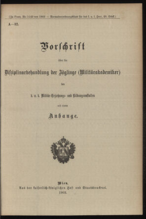 Verordnungsblatt für das Kaiserlich-Königliche Heer 19030819 Seite: 9