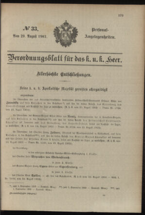 Verordnungsblatt für das Kaiserlich-Königliche Heer 19030829 Seite: 23