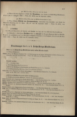 Verordnungsblatt für das Kaiserlich-Königliche Heer 19031003 Seite: 15