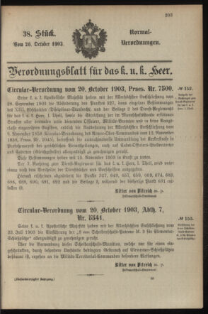 Verordnungsblatt für das Kaiserlich-Königliche Heer