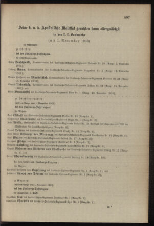 Verordnungsblatt für das Kaiserlich-Königliche Heer 19031121 Seite: 7