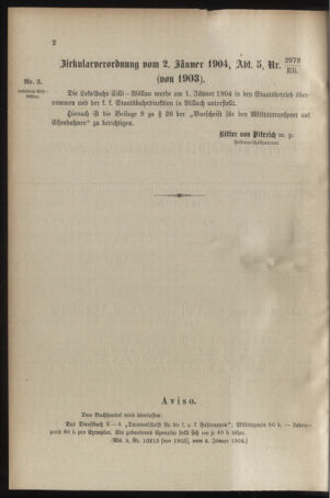 Verordnungsblatt für das Kaiserlich-Königliche Heer 19040109 Seite: 2