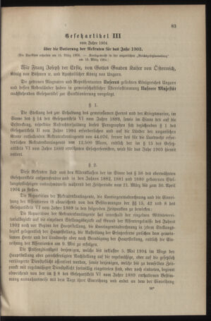 Verordnungsblatt für das Kaiserlich-Königliche Heer 19040322 Seite: 3