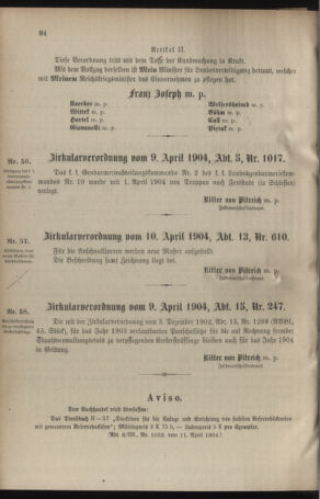 Verordnungsblatt für das Kaiserlich-Königliche Heer 19040416 Seite: 2