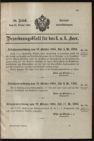 Verordnungsblatt für das Kaiserlich-Königliche Heer 19041028 Seite: 1