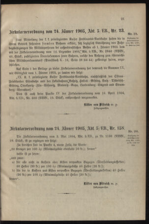 Verordnungsblatt für das Kaiserlich-Königliche Heer 19050128 Seite: 3