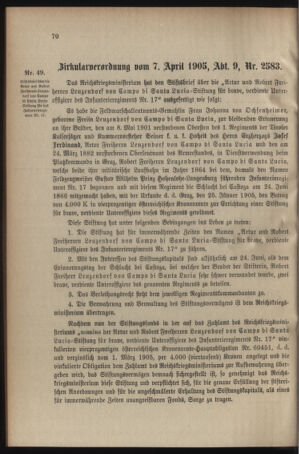 Verordnungsblatt für das Kaiserlich-Königliche Heer 19050408 Seite: 2